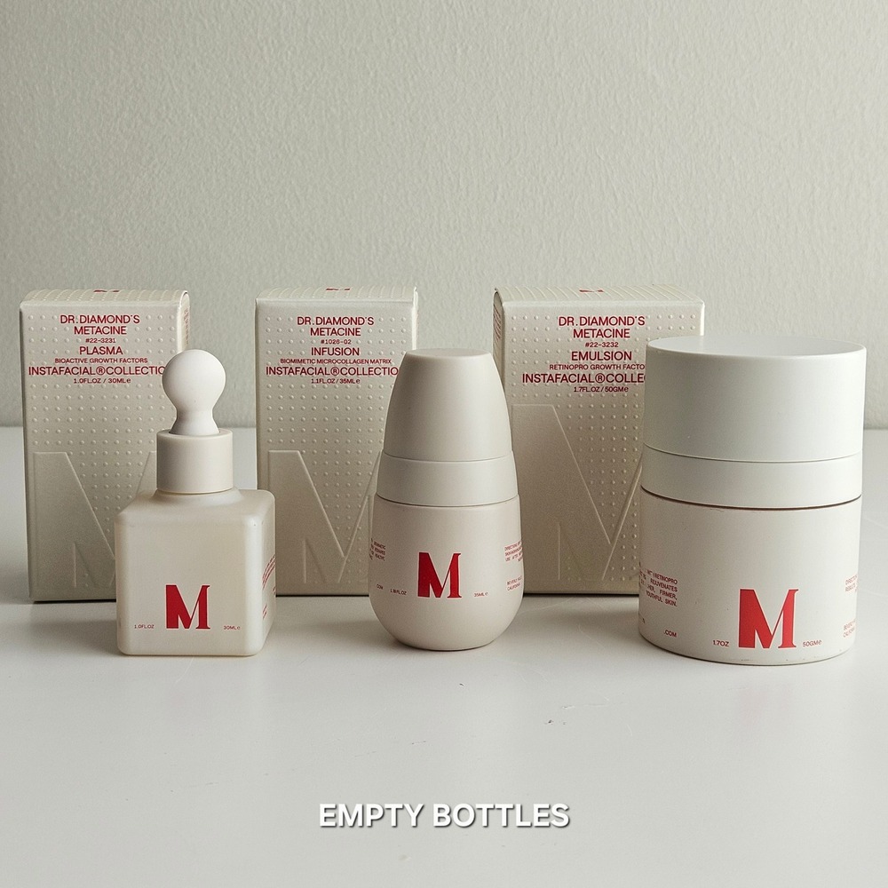 Dr Diamonds Metacine EMPTY Containers Boxes Complete 3pc Set Luxury Display Prop